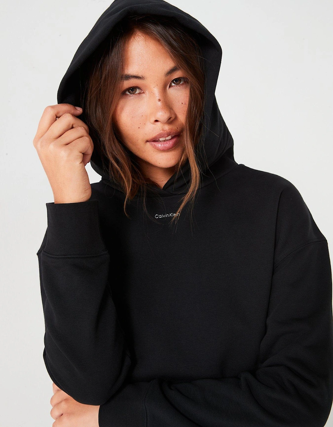 Nano Logo Relaxed Hoodie - Black