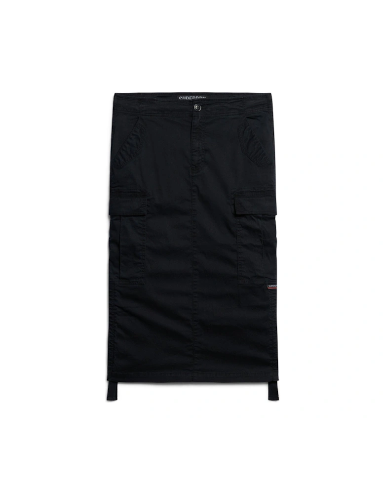 Cargo Midi Skirt - Black