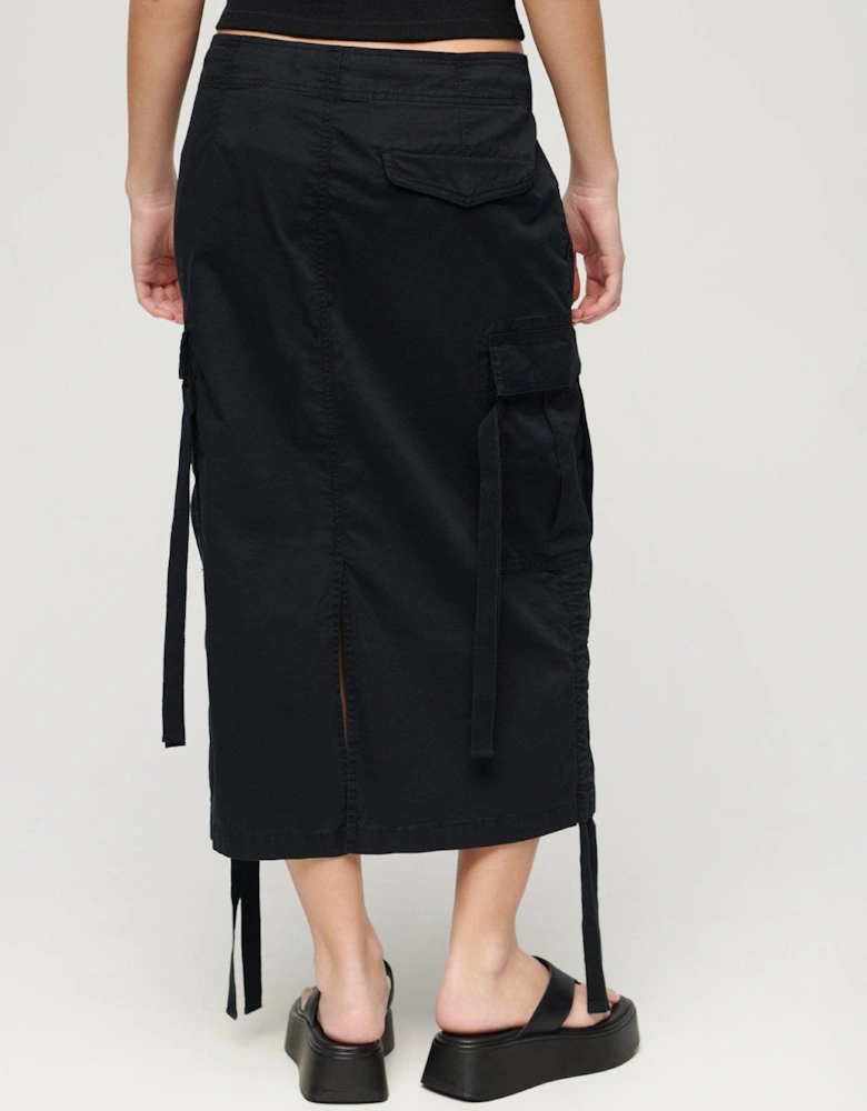 Cargo Midi Skirt - Black