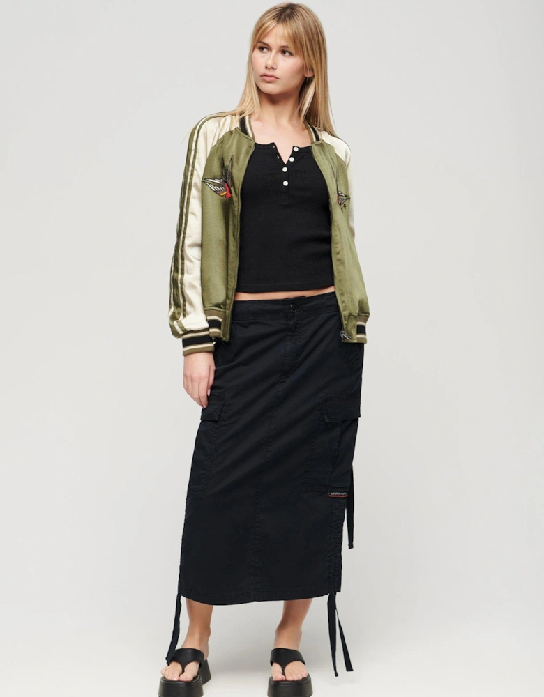 Cargo Midi Skirt - Black