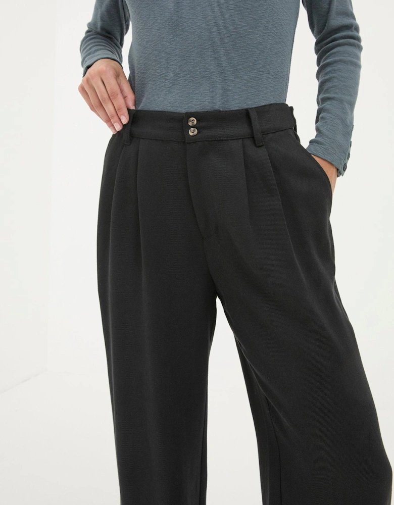 Ginger Wide Leg Drape Trouser - Black