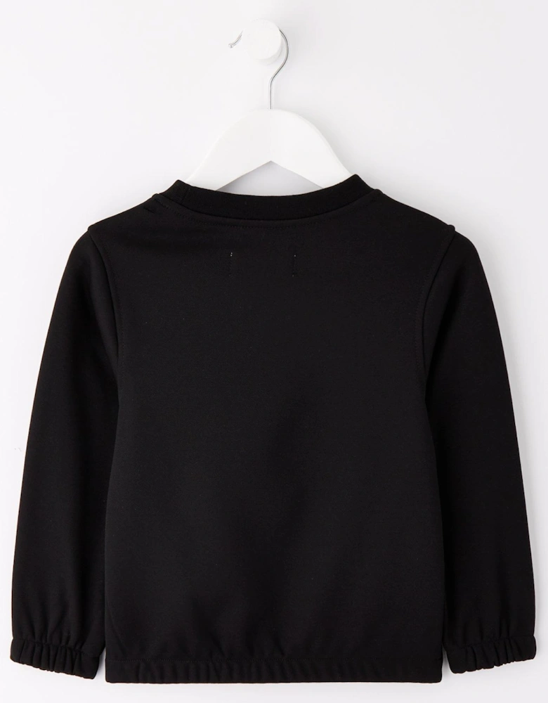 Younger Boys Basic Crew Neck Sweat - Black