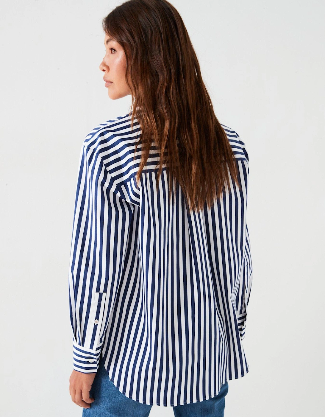 Relaxed Stripe Shirt - Navy