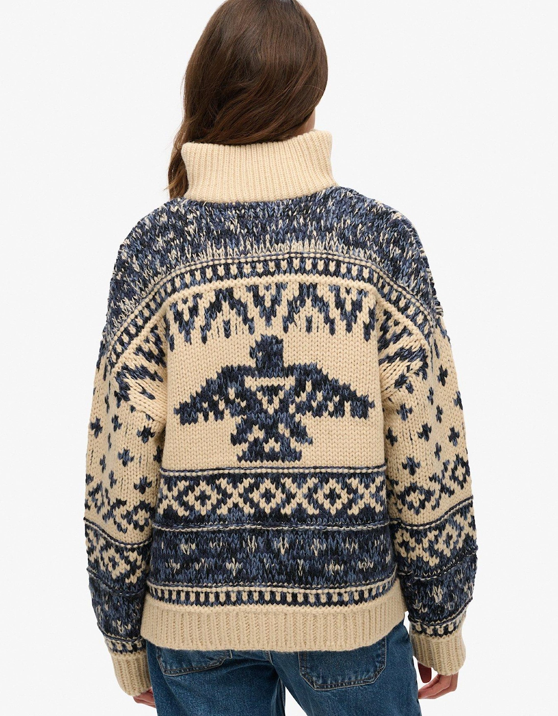 Ski Lodge Zip Neck Jumper - Cream