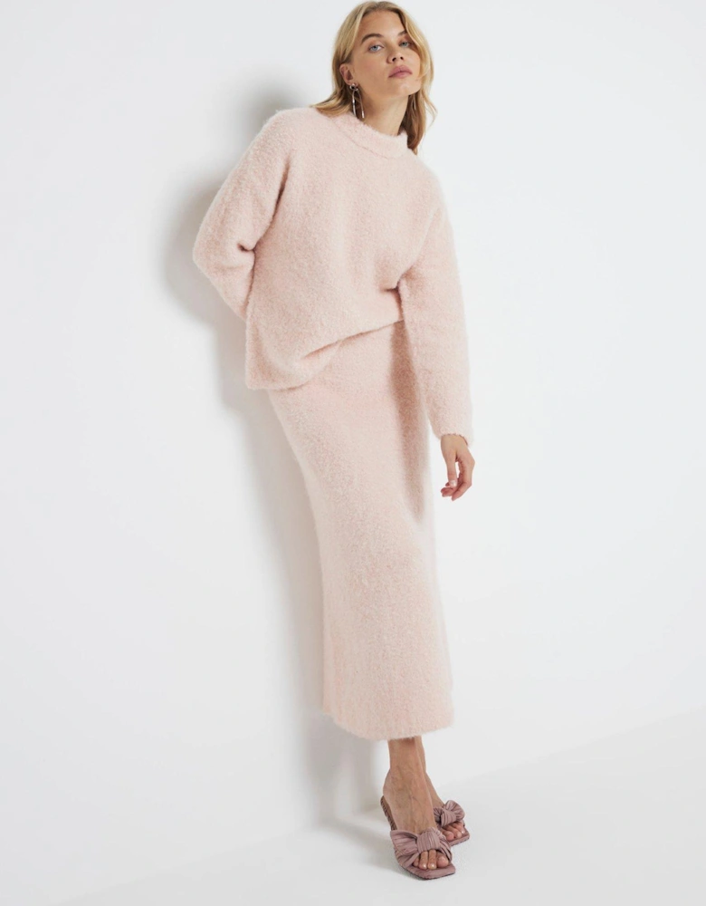 Fuzzy Knit Jumper - Light Pink