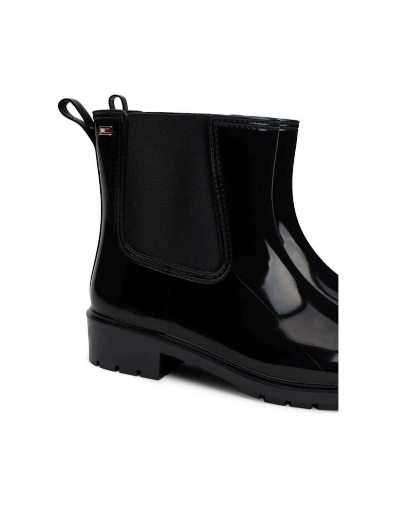 Flag Logo Rainboots - Black