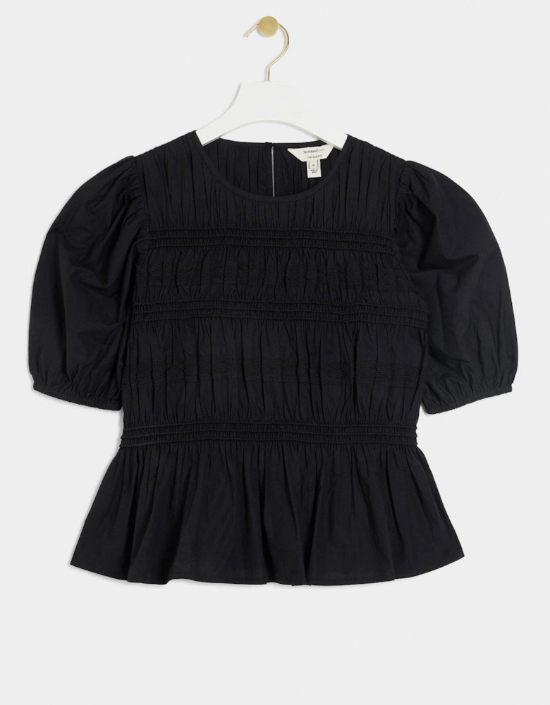 Ruched Blouse - Black