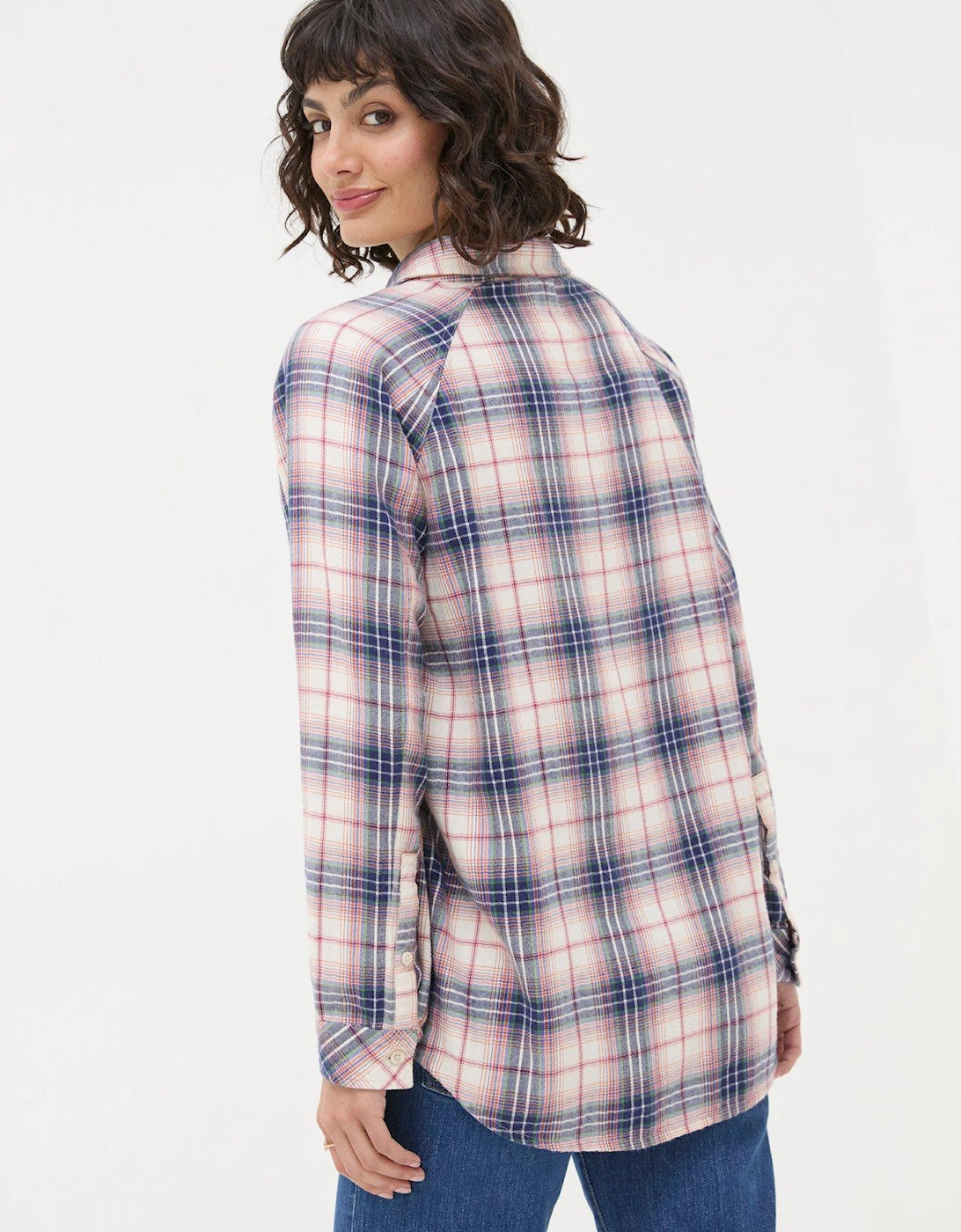 Bessie Check Shirt - White