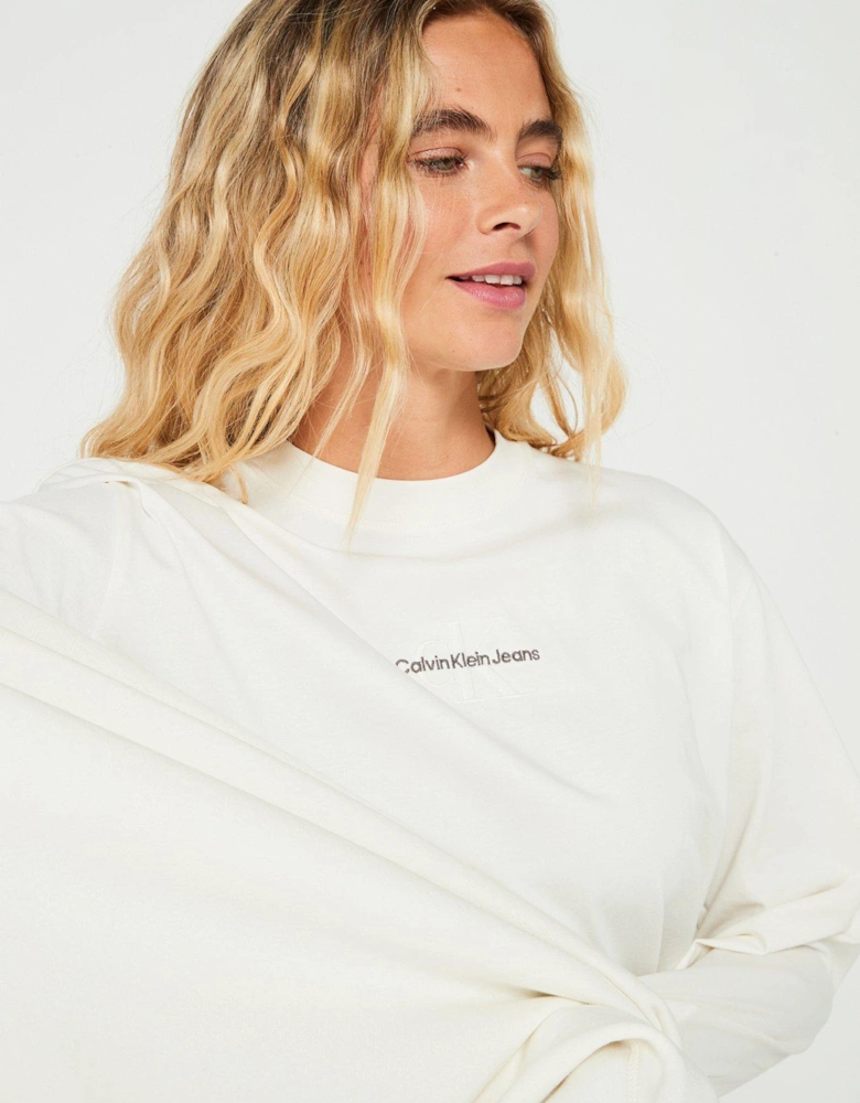 Monologo Long Sleeve Top - White