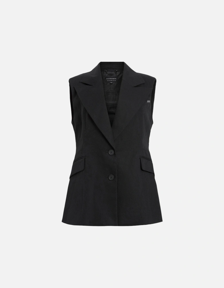 Hally Sleeveless Blazer - Black