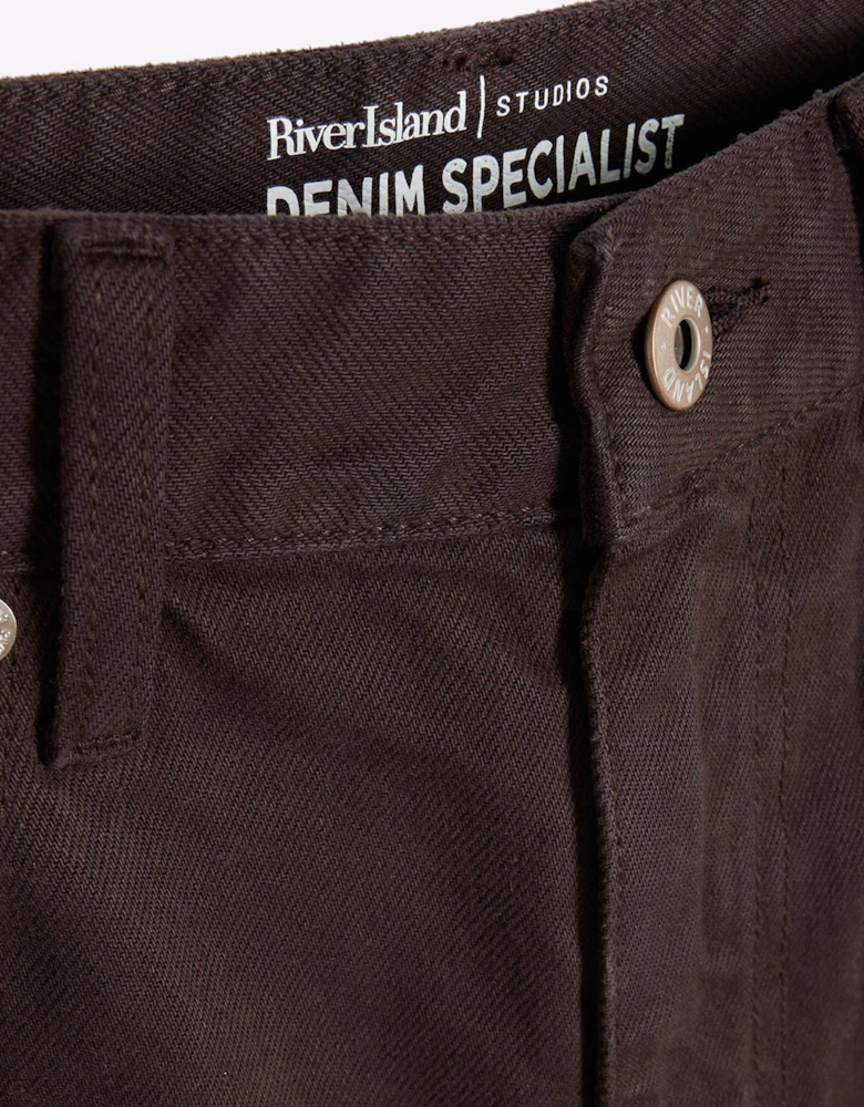 Relaxed Straight Jean - Brown