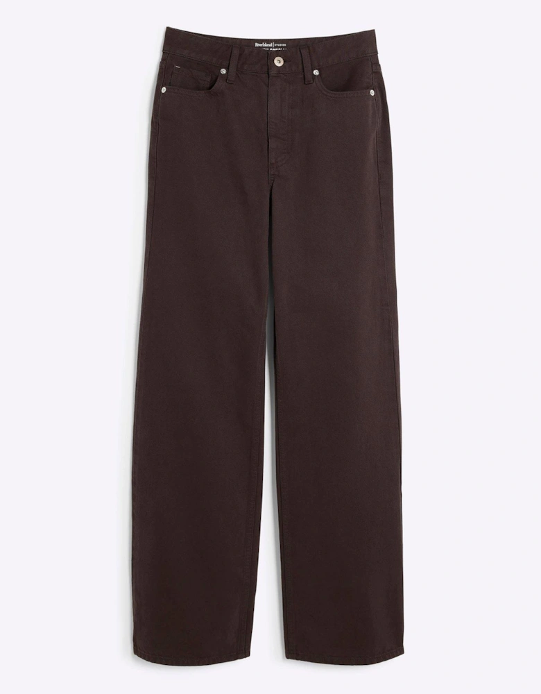 Relaxed Straight Jean - Brown