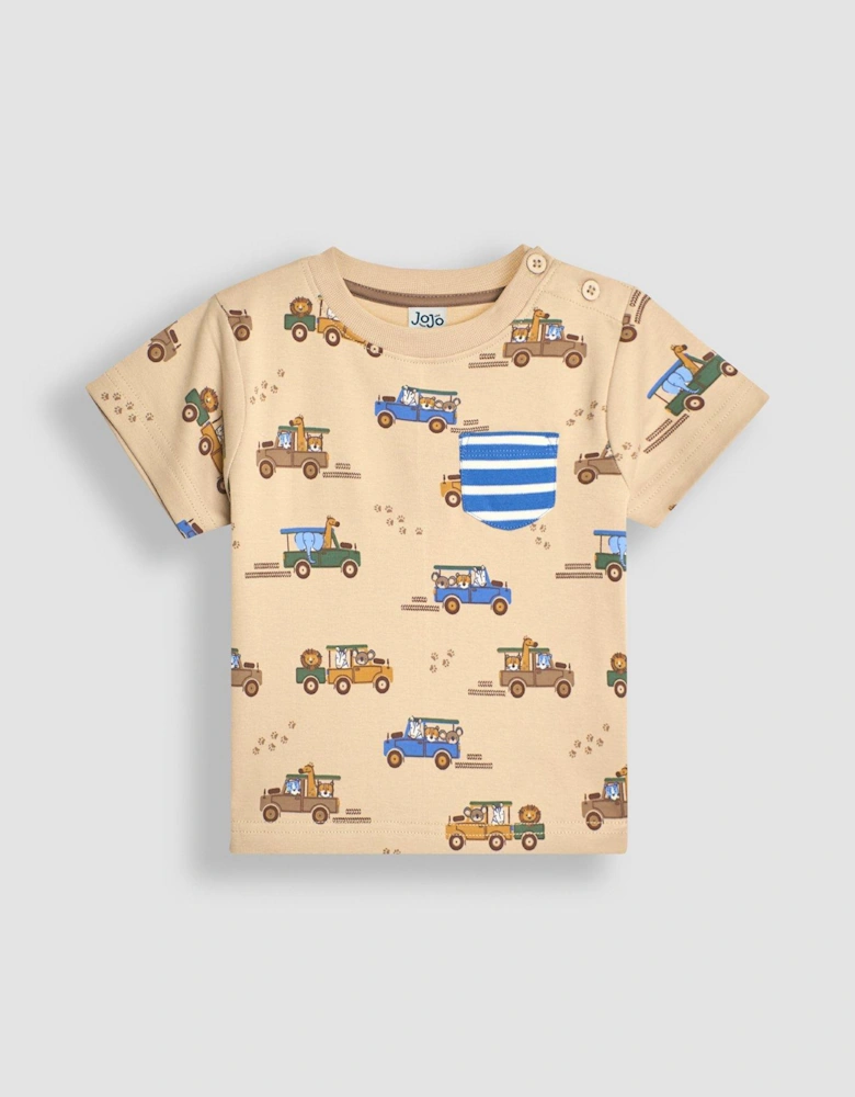 Boys 2-Pack Safari Vehicles T-Shirts - Multi