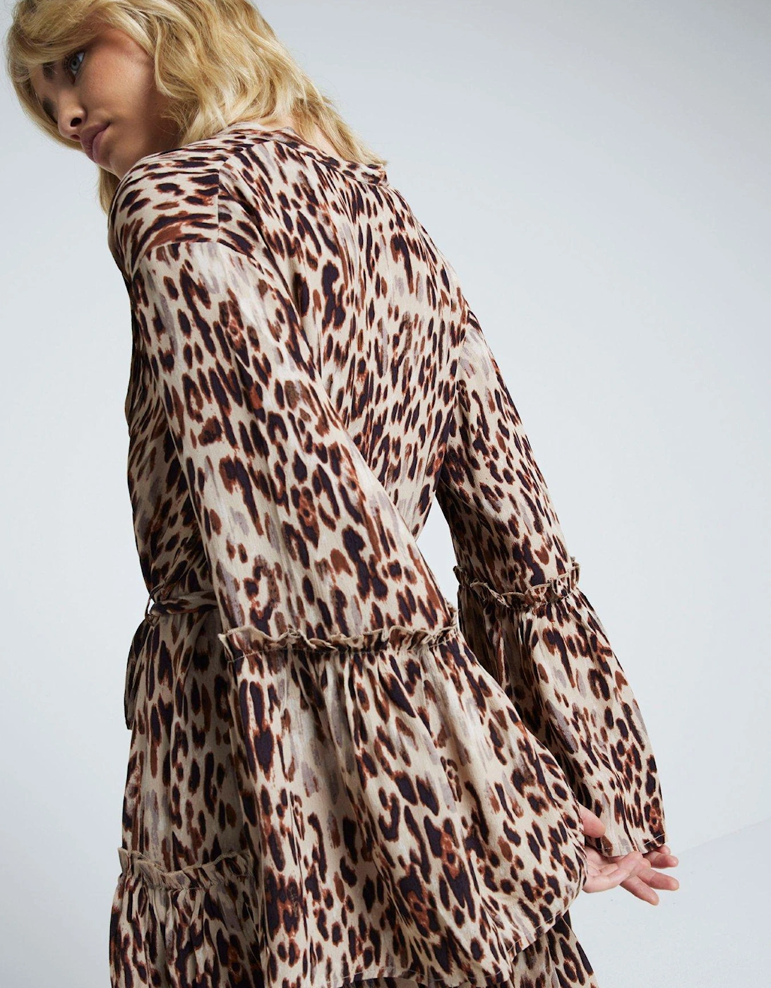 Animal Printed Dress - Brown