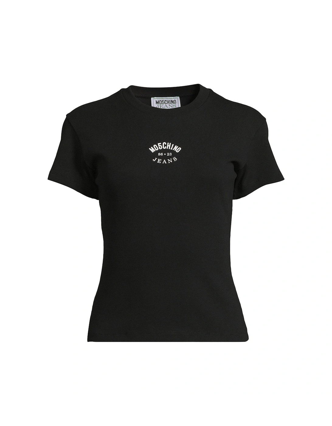 Baby Rib Logo Short Sleeve T-Shirt - Black