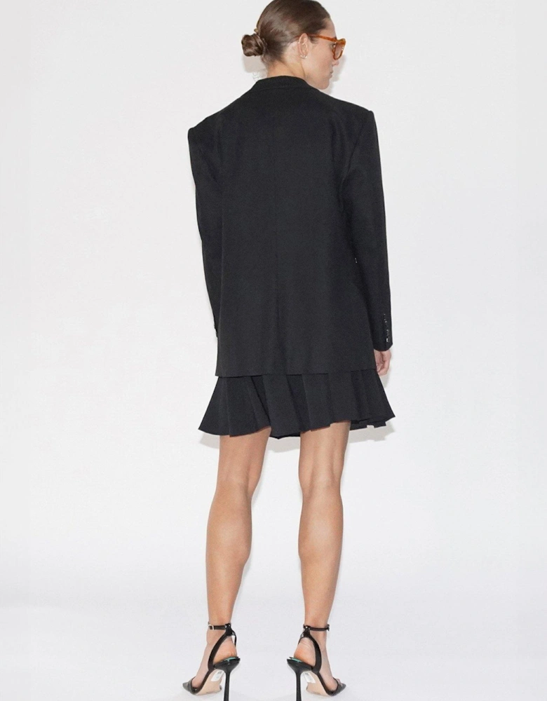 Oversized Cotton Linen Ceres Blazer - Black