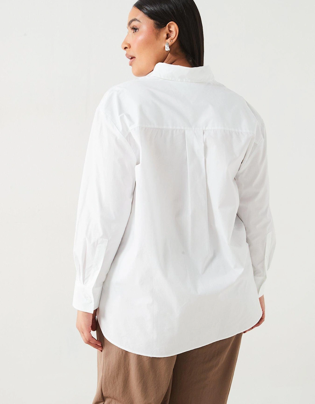 Plus Cotton Shirt - White