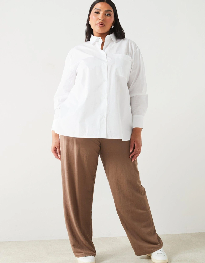 Plus Cotton Shirt - White