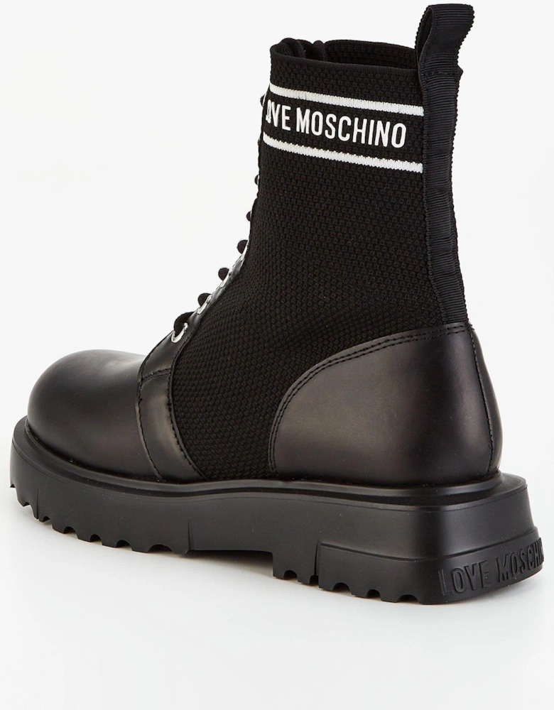 Logo Military Boots - Black