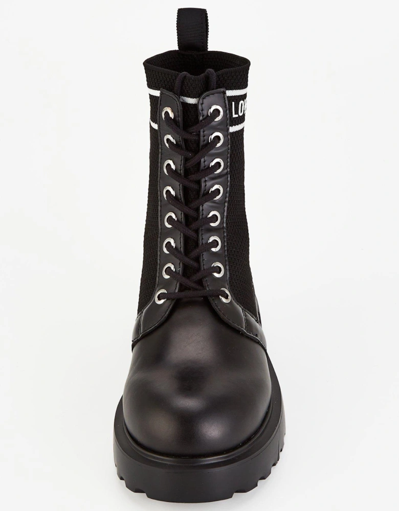 Logo Military Boots - Black