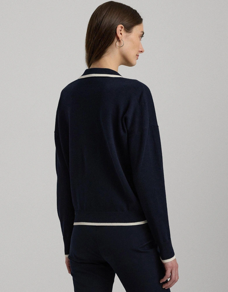 Florrie Long Sleeve Pullover - Navy