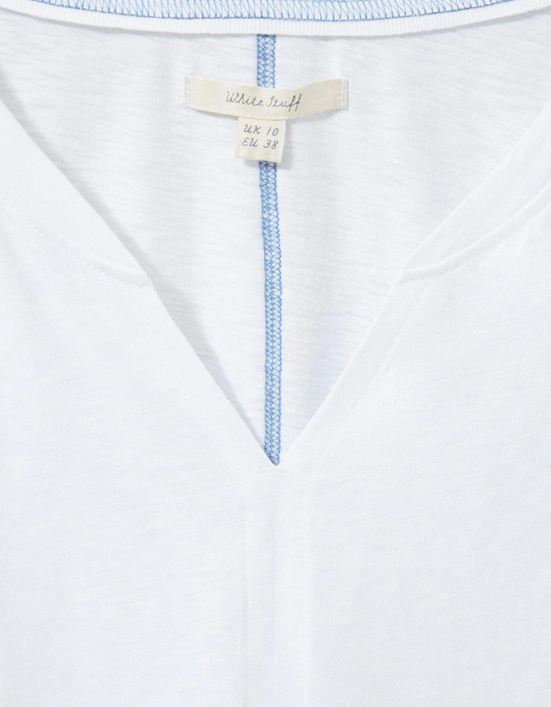 Nelly Notch Neck Tee - White