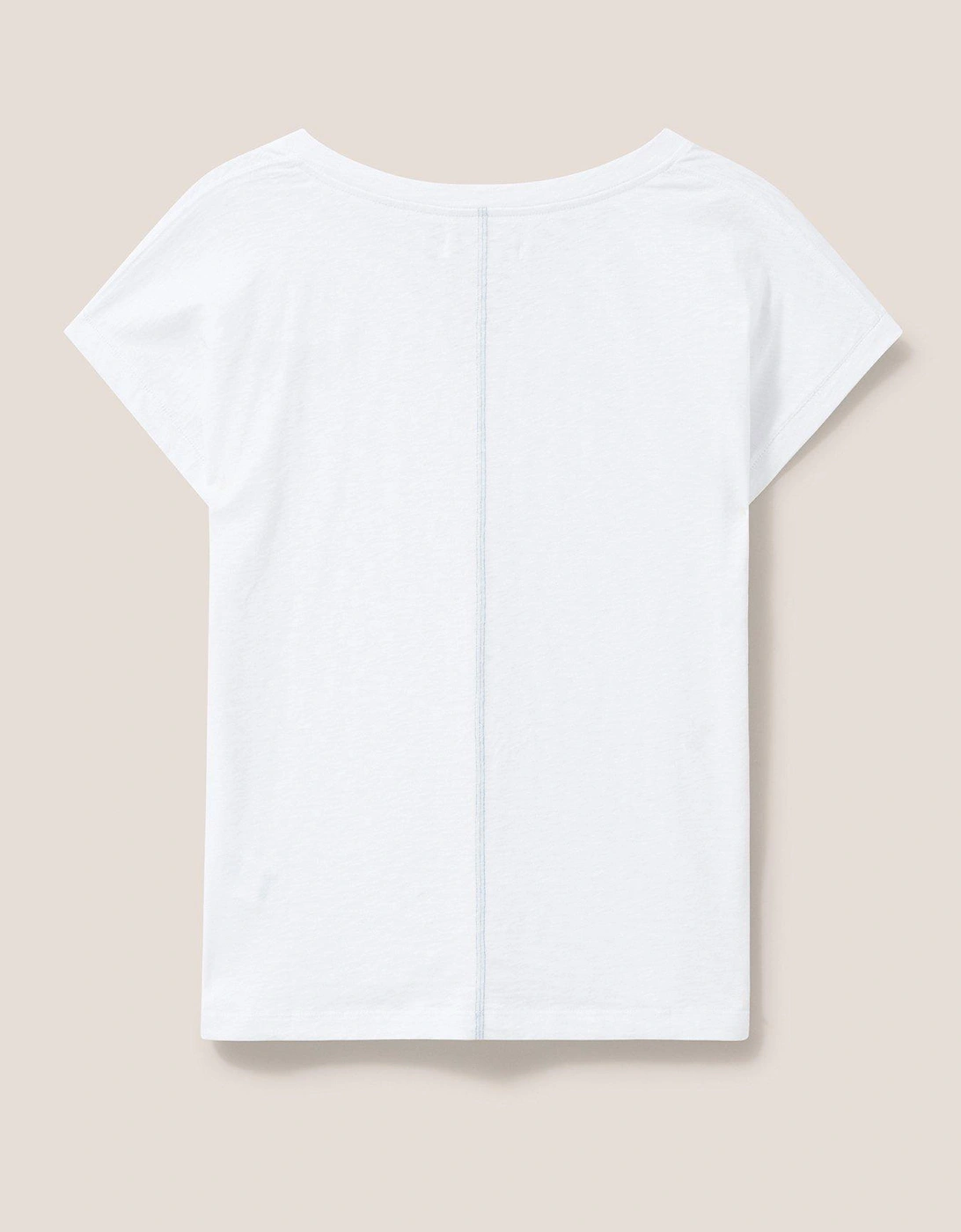 Nelly Notch Neck Tee - White