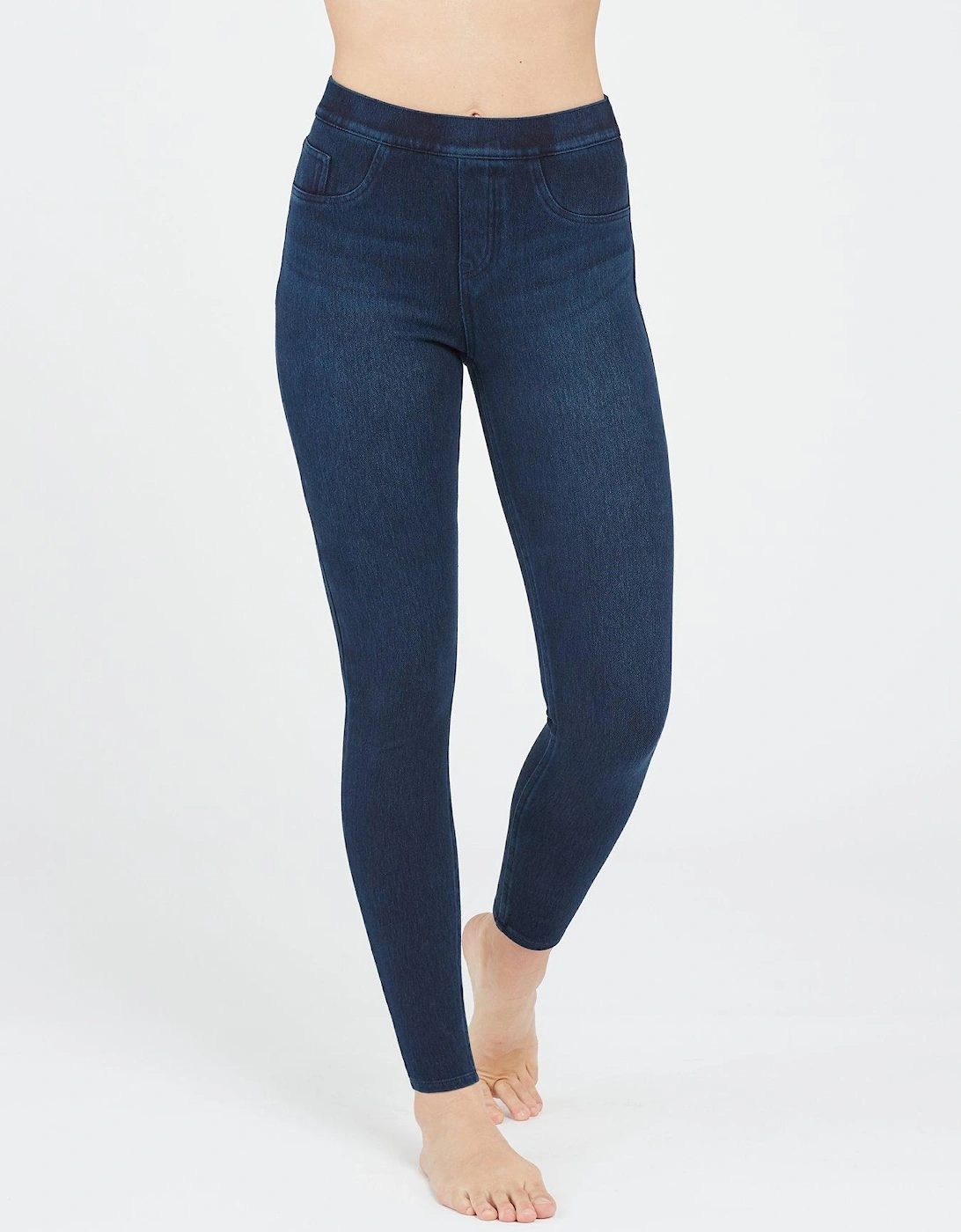 Medium Control Ankle Jean-ish Legging - Blue