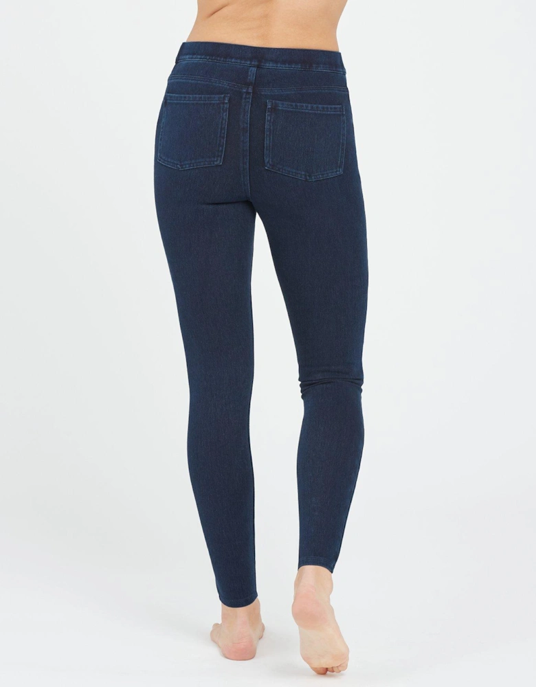 Medium Control Ankle Jean-ish Legging - Blue