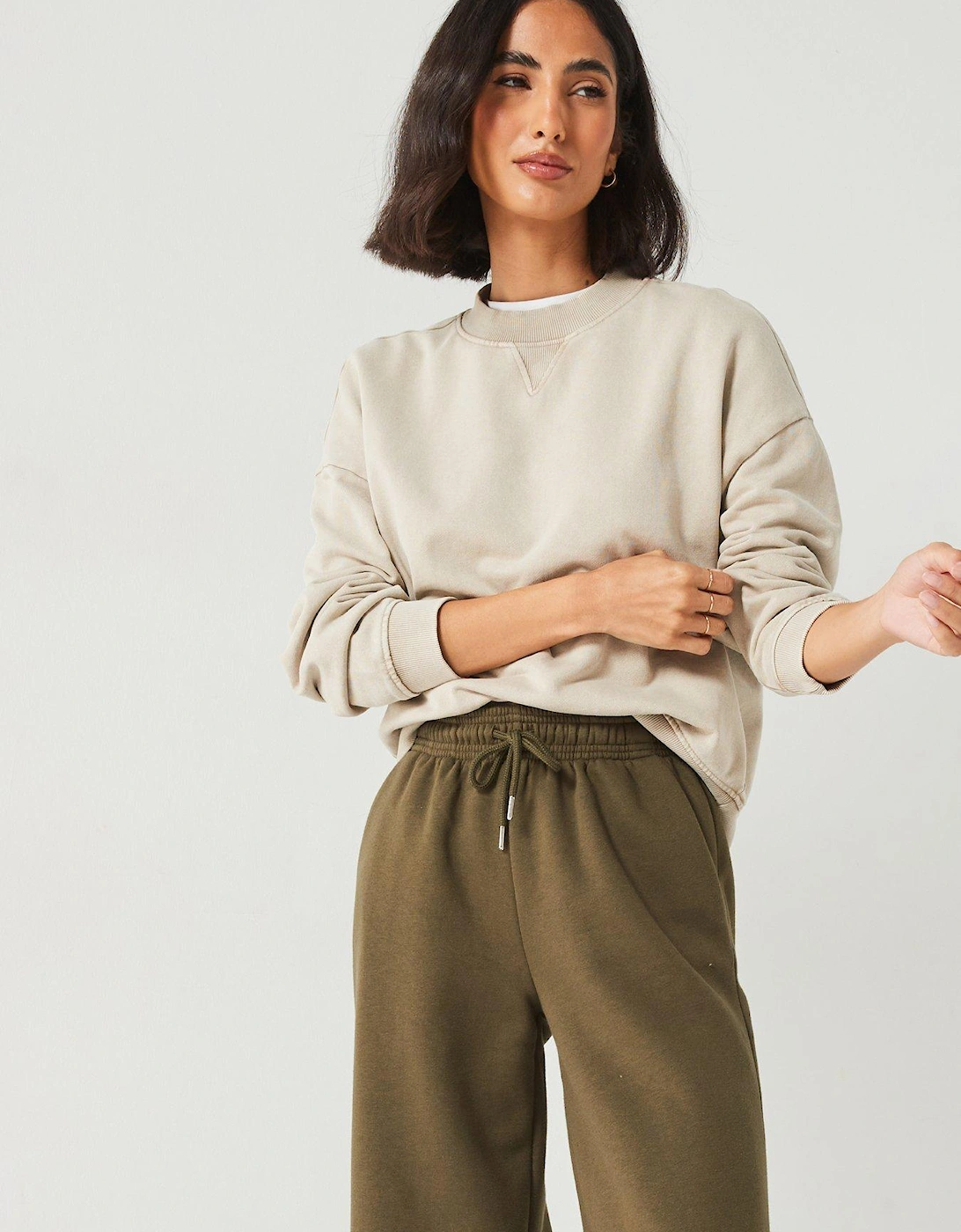 Wide Leg Jogger - Green