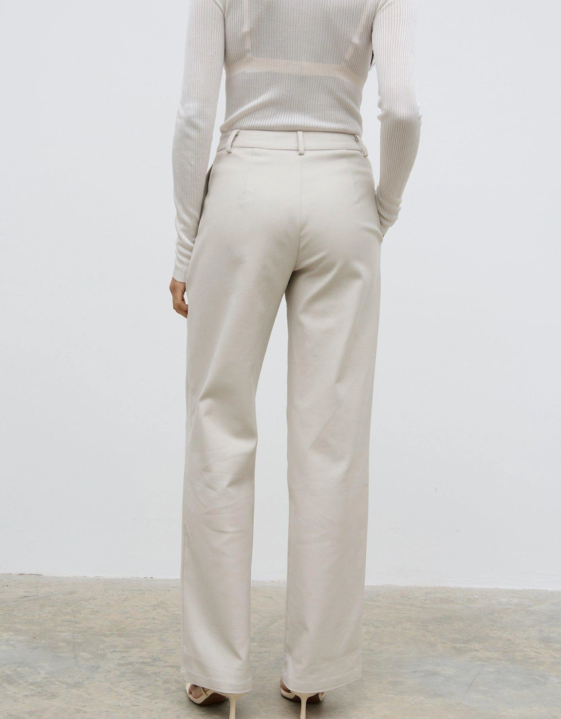 Brady Front Pleat Trouser - White