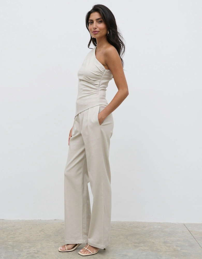 Brady Front Pleat Trouser - White