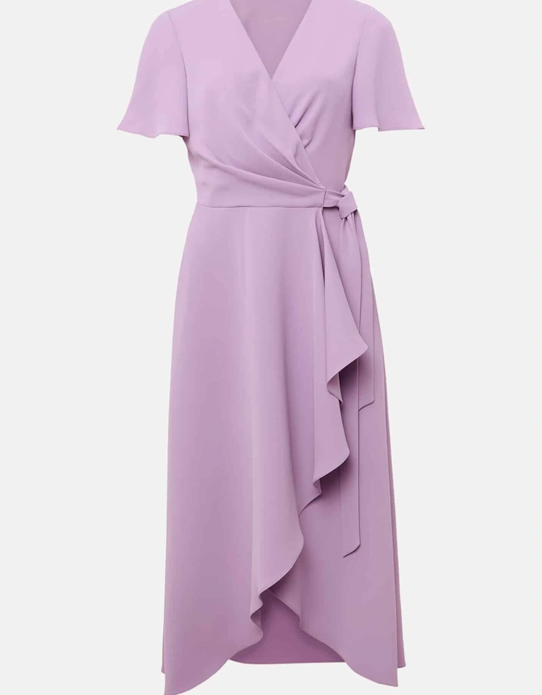 Julissa Ruffle Wrap Midi Dress