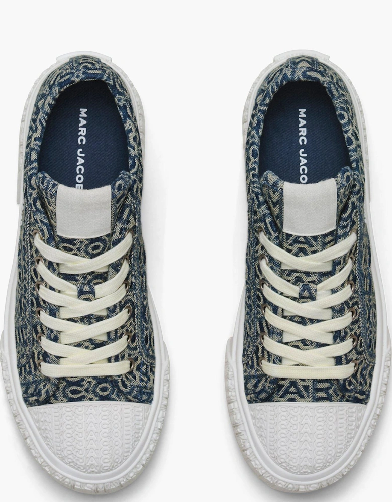 The Denim Monogram Sneakers - Blue