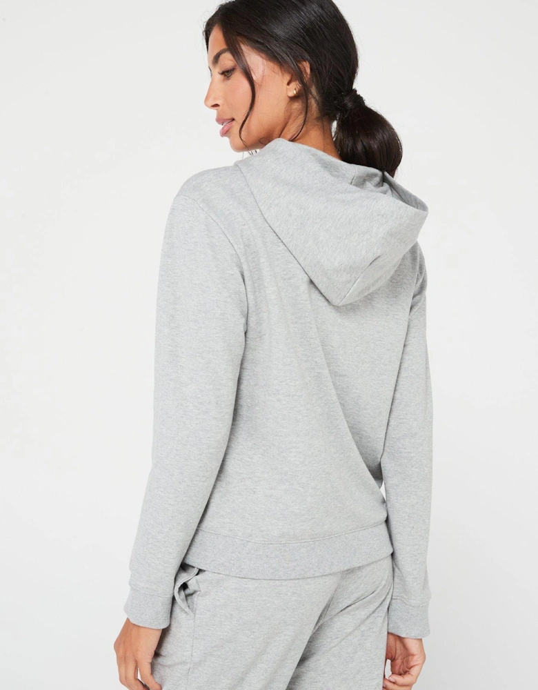 New Modern Cotton Lounge Zip Up Hoodie - Grey