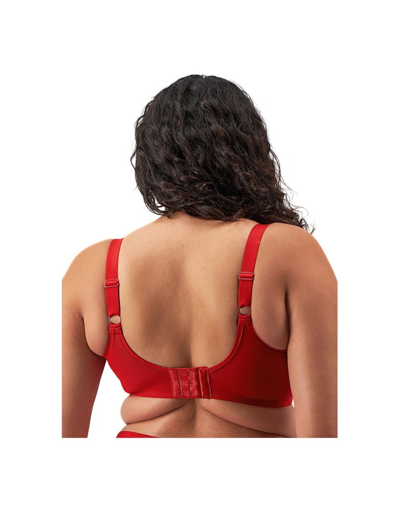 Smooth Underwired Moulded Non Padded Bra - Red