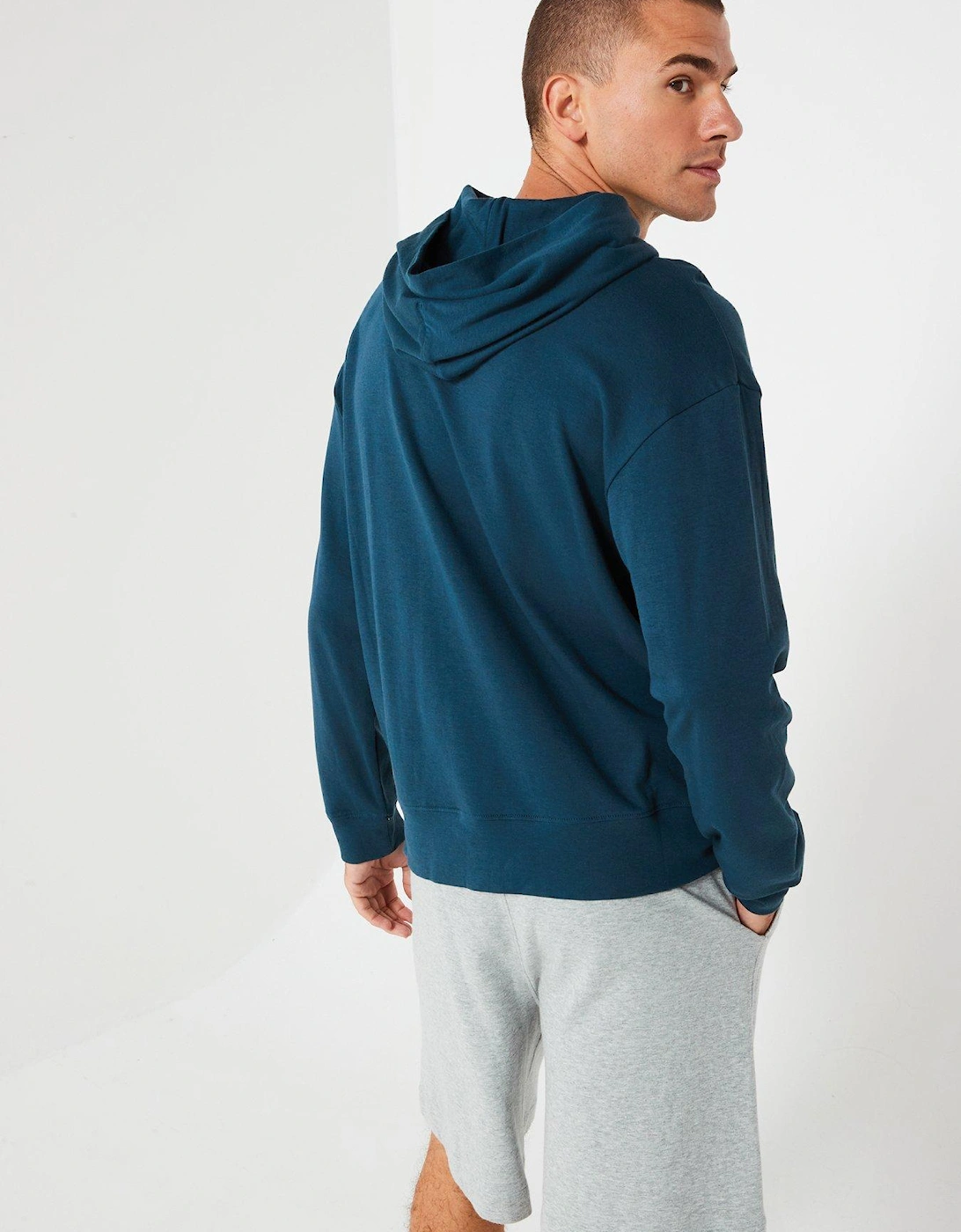 Modern Terry Loungewear Overhead Hoodie - Blue