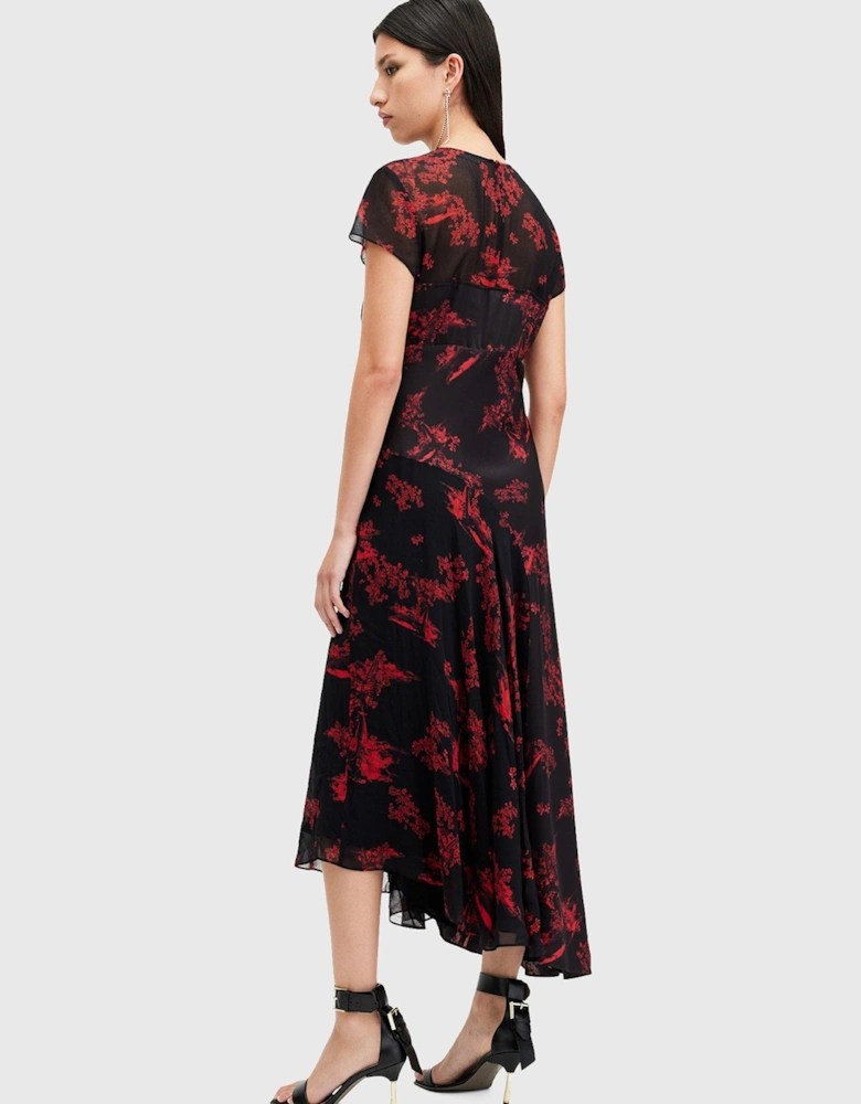 Tasha Midi Dress - Red