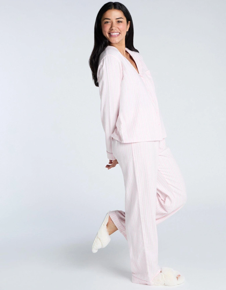 Striped Cotton Pj In A Bag - Pink Mix