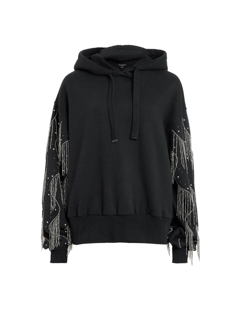 Lennon Tassel Hoodie - Black