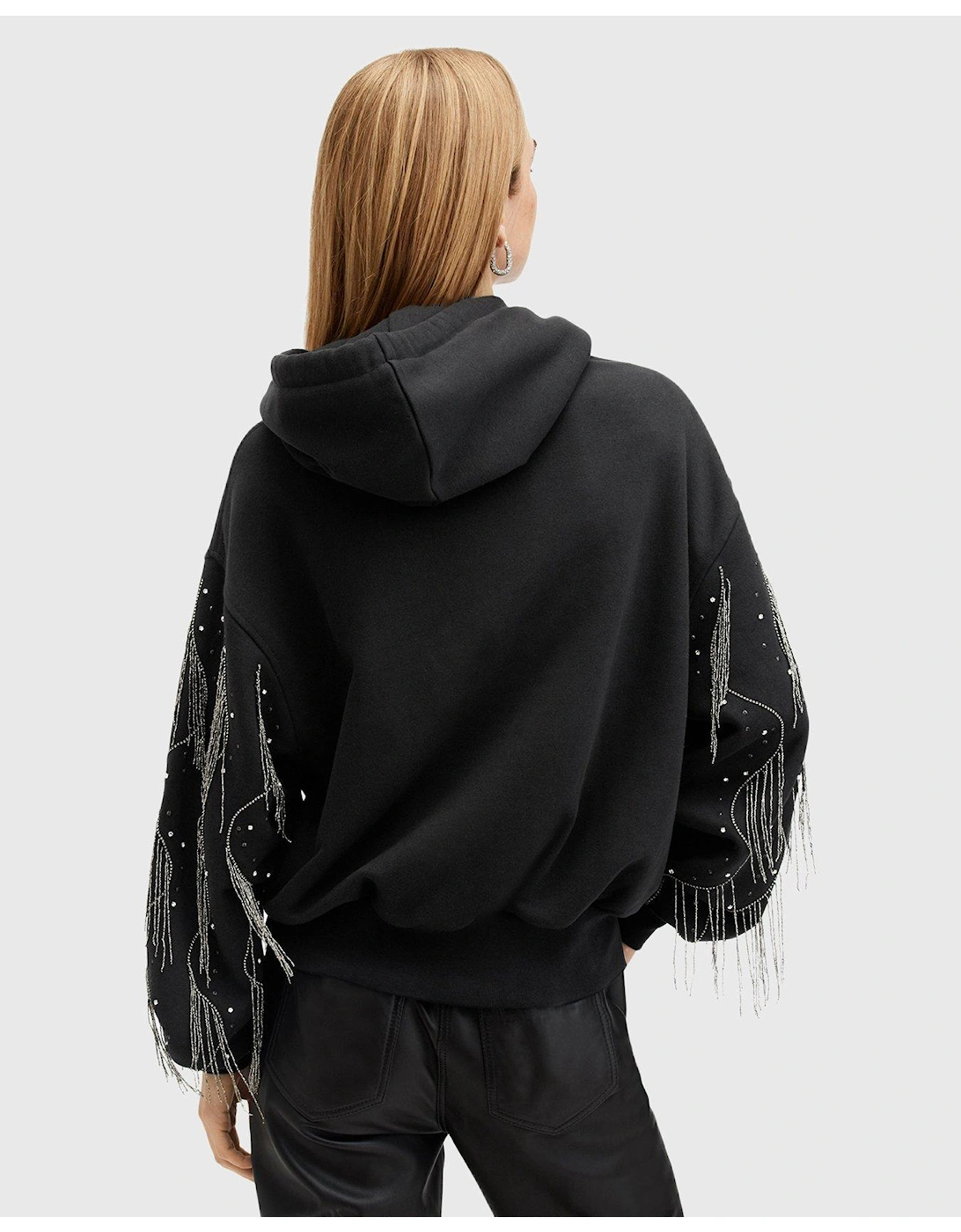 Lennon Tassel Hoodie - Black