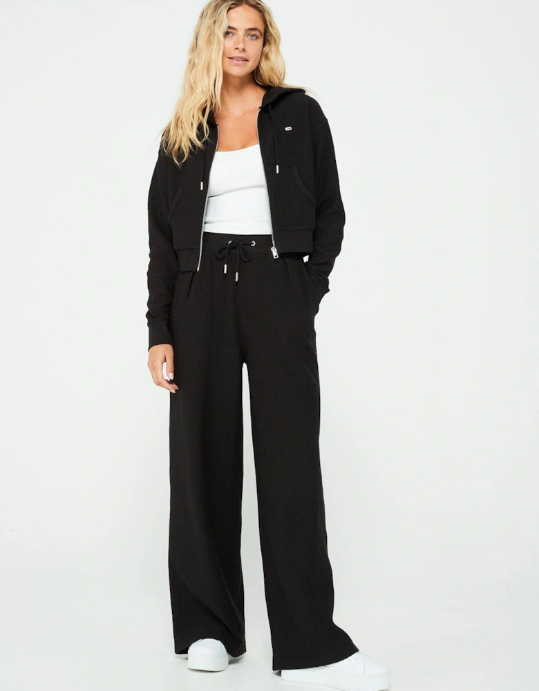 Ribbed Sweatpants - Black