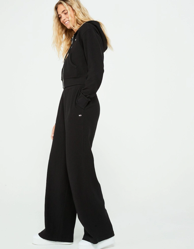 Ribbed Sweatpants - Black