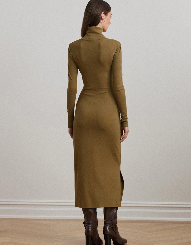 Montiva Long Sleeve Jumper Dress - Brown