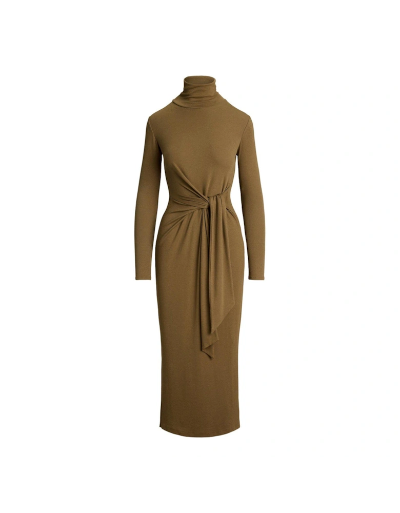 Montiva Long Sleeve Jumper Dress - Brown