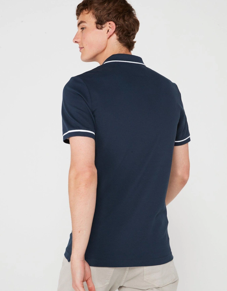 Tipping Slim Fit Polo Shirt - Blue