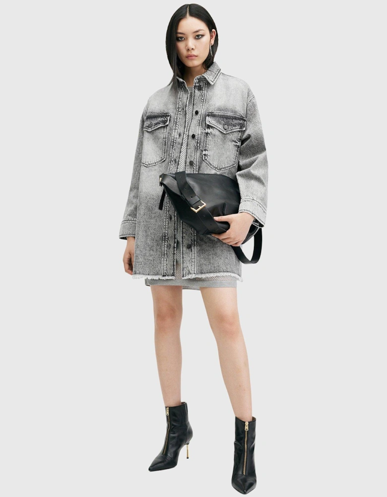 Lily Denim Dress - Grey