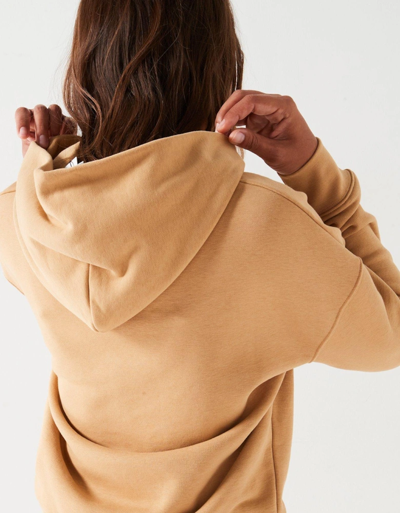 Nano Logo Relaxed Hoodie - Brown - Beige