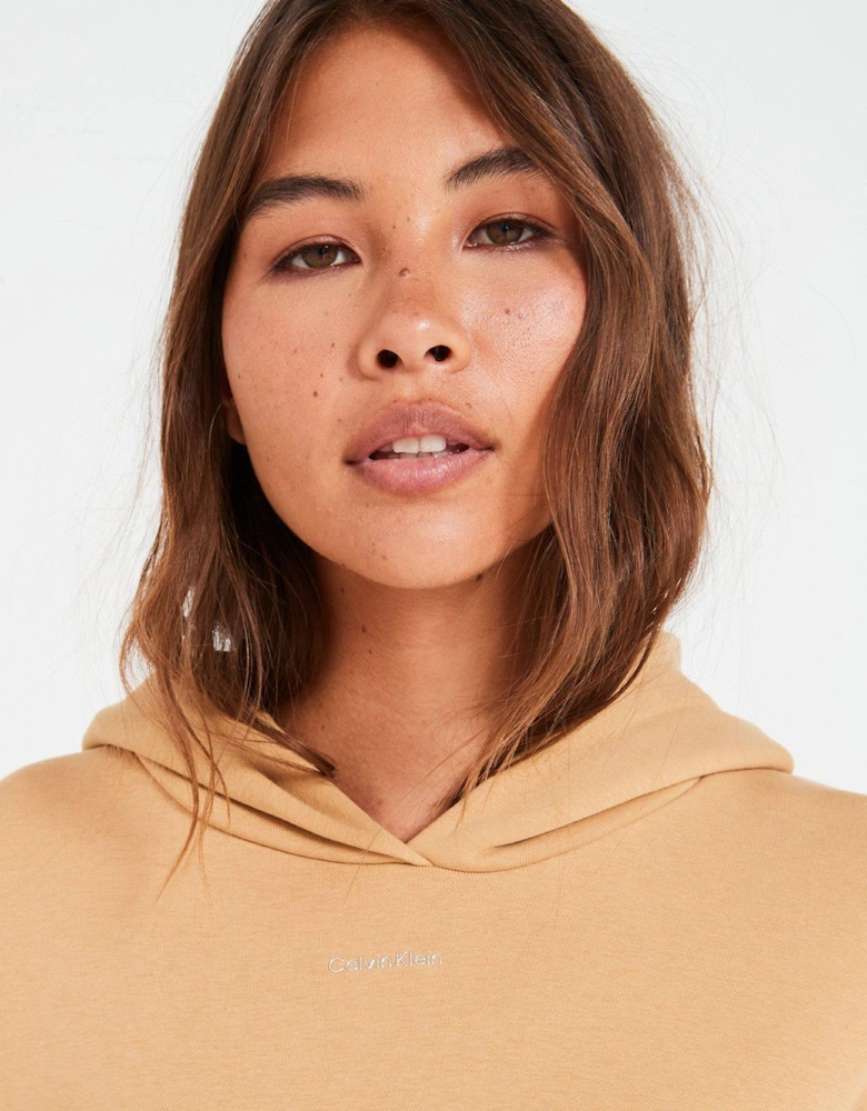 Nano Logo Relaxed Hoodie - Brown - Beige