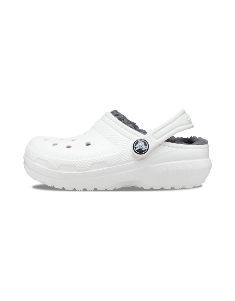 Kids Classic Lined Clog Sandal - White